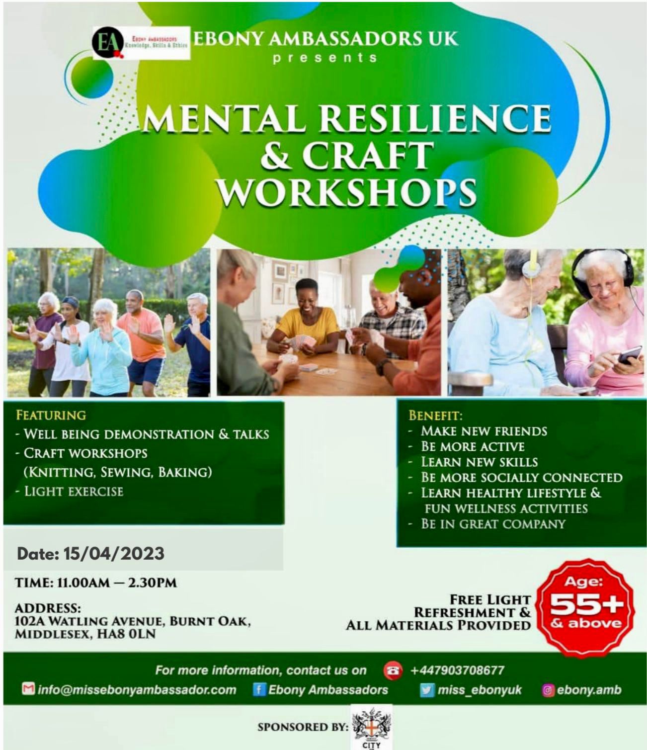 'Mental Resilience & Craft for Seniors Ebony Ambassadors